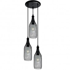 Φωτιστικό Κρεμαστό 3xE27 230V Μαύρο 955KEN3